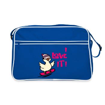 Goose Love Skiing - Retro Bag - blue/white - Front