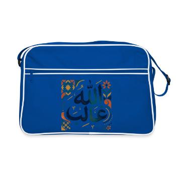 Allah Ghaleb Arabic Calligraphy T-Shirt - Sac Retro - bleu/blanc - Devant