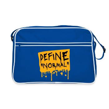 Définir le graphique sarcastique drôle normal - Sac Retro - bleu/blanc - Devant