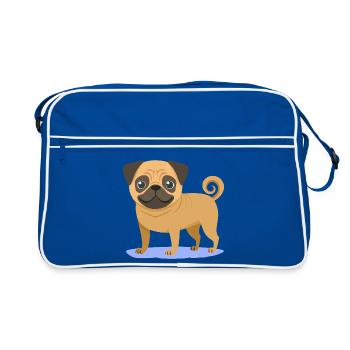 Little Pug (bande dessinée) - Sac Retro - bleu/blanc - Devant