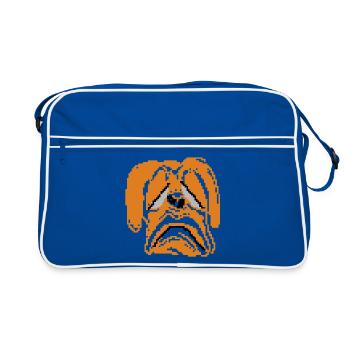 Sad Dog - Retro Bag - blue/white - Front