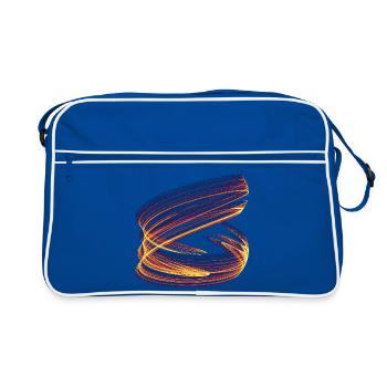 Vortex de Lumière du Chaos – Attracteur Étrange - Sac Retro - bleu/blanc - Devant