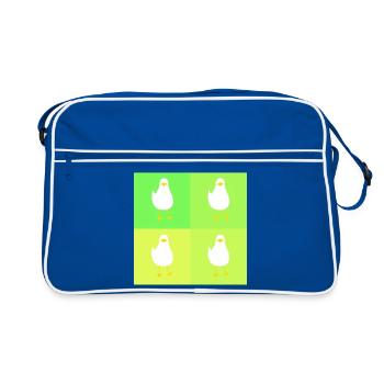 MineMineMineMine - green - Retro Bag - blue/white - Front