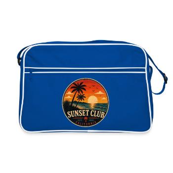 Emblème rétro du Sunset Club Graphique côtier vintage - Sac Retro - bleu/blanc - Devant
