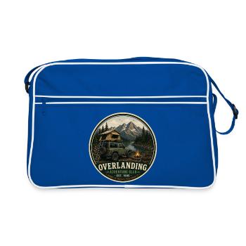 Overlanding Vintage Adventure Graphic - Retro Bag - blue/white - Front