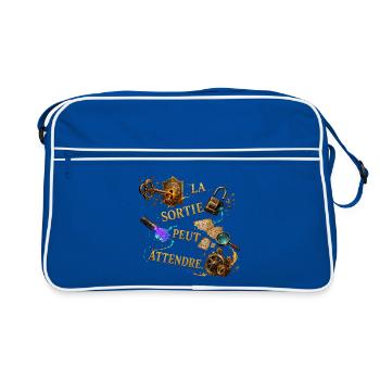 Sortie peut attendre – Steampunk mystique - Sac Retro - bleu/blanc - Devant