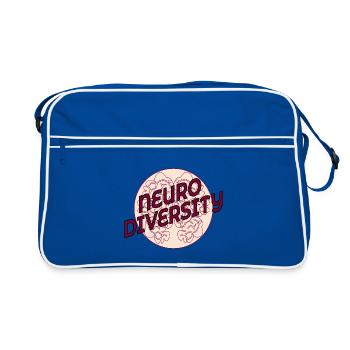 Brain Neurodiversity - Retro Bag - blue/white - Front
