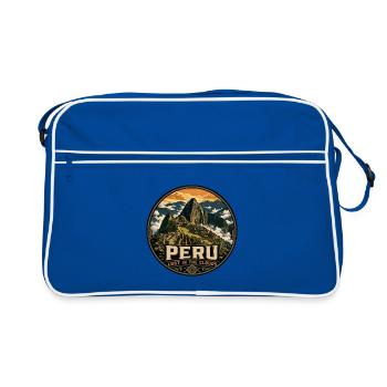 Insigne vintage Peru Lost in the Clouds - Sac Retro - bleu/blanc - Devant