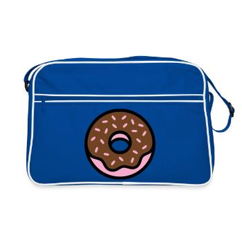Donut Chocolate Sprinkles Icon - Retro Bag - blue/white - Front