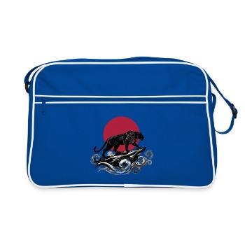 SAMURAI PANTHER - Retro Bag - blue/white - Front