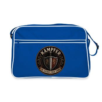 Kämpfer – Im Dienst der Ehre - Retro Tasche - Blau/Weiß - Vorne