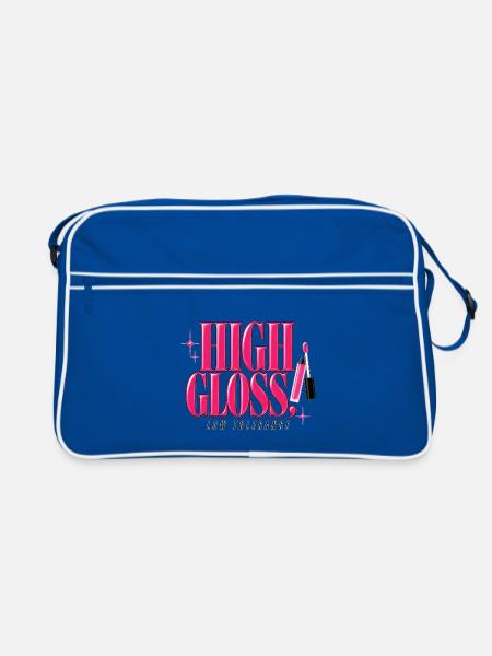 High Gloss, Low Tolerance | Y2K Statement - Retro Tasche - Blau/Weiß