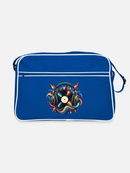 Vinyl Energy - Retro Tasche - Blau/Weiß