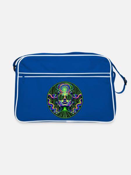 Matrix - Retro Tasche - Blau/Weiß