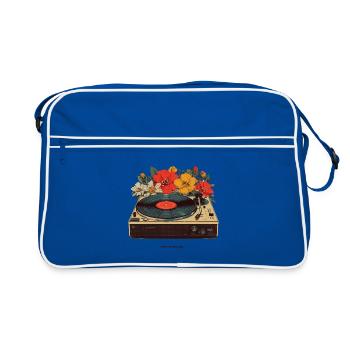Old player - Retro Tasche - Blau/Weiß - Vorne