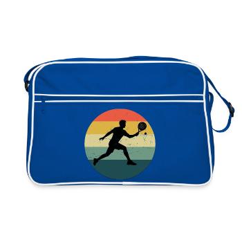 Padel Schuhe Fans und Padel Tasche passen zusammen - Retro Tasche - Blau/Weiß - Vorne