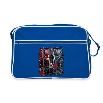 Hinter Gittern Neonziege - Retro Tasche - Blau/Weiß - Vorne