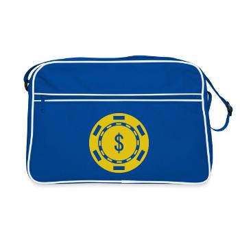 Pokerfisch - Retro Tasche - Blau/Weiß - Vorne
