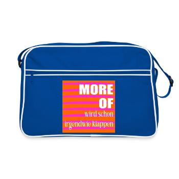 Optimismus Erfolg - Retro Tasche - Blau/Weiß - Vorne