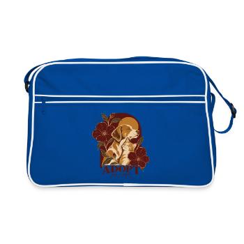 Adopt Don’t Shop Dog & Cat - Retro Tasche - Blau/Weiß - Vorne