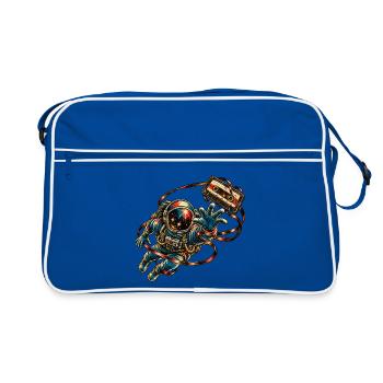 KOSMISCHER ROCKER | Mixtape - Retro Tasche - Blau/Weiß - Vorne