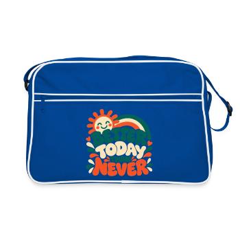 Better Today Than Never - Retro Tasche - Blau/Weiß - Vorne