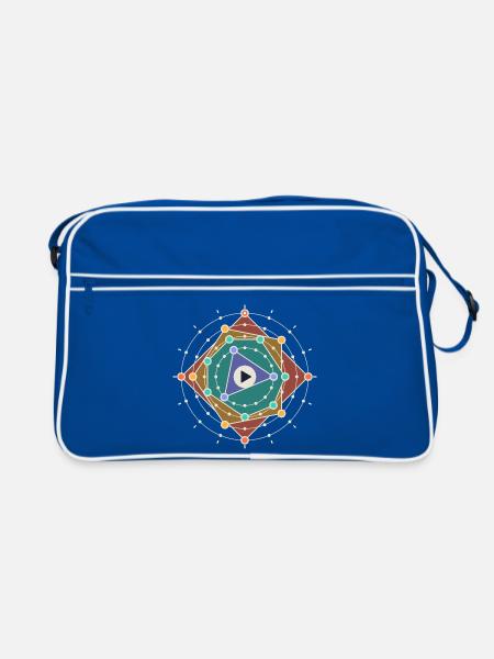 Kreisförmiger 16-Step-Sequenzer, vier Rhythmen - Retro Tasche - Blau/Weiß