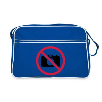 Pas de photos! - Sac Retro - bleu/blanc - Devant