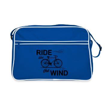 Fahren Sie wie der Wind - Retro Tasche - Blau/Weiß - Vorne