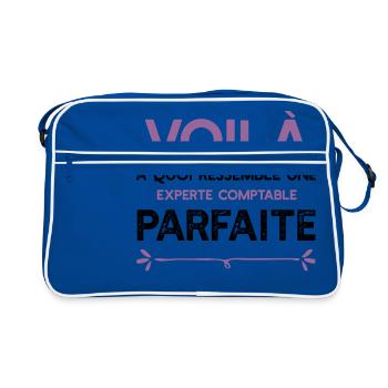 Une Experte comptable parfaite cadeau - Sac Retro - bleu/blanc - Devant