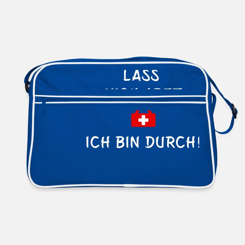 Lass mich Arzt ich bin durch - Statement Spruch Retro Tasche