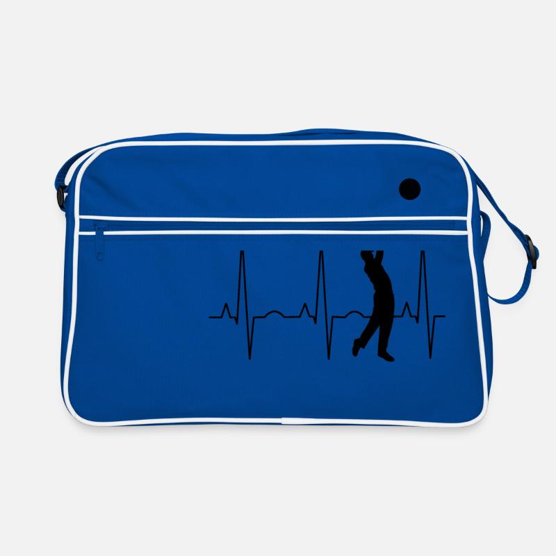 ECG golfer with ball. Black. I love golf! Retro Bag