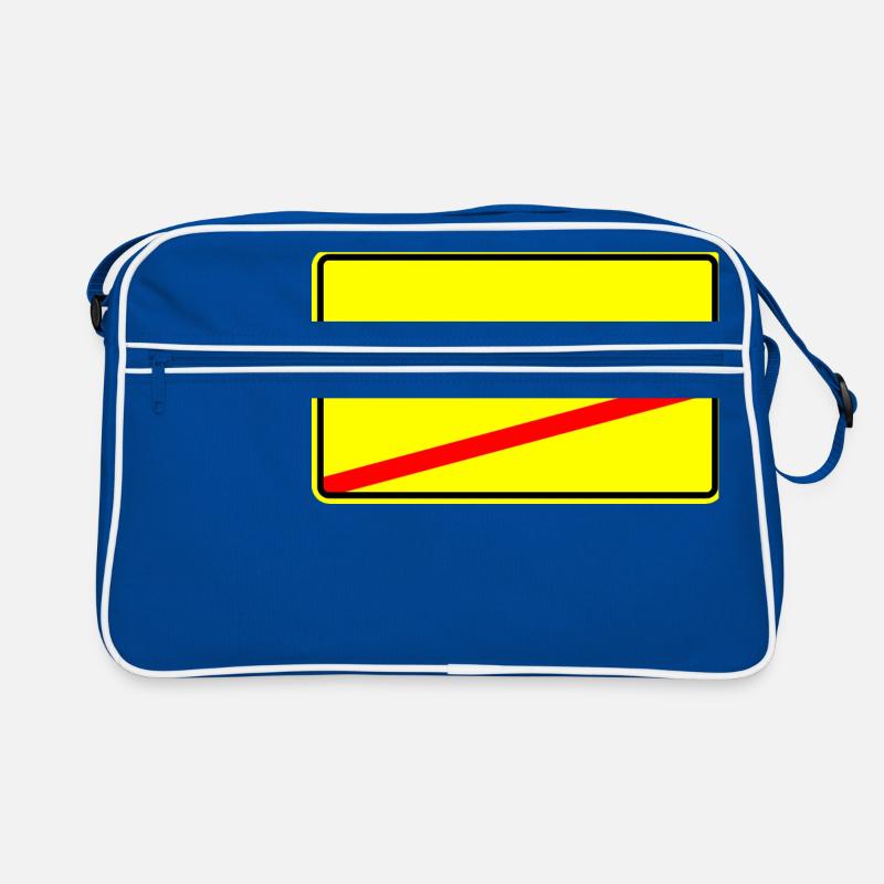 Ortsschild Vorlage Retro Tasche