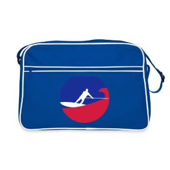 surfer sur sup - Sac Retro - bleu/blanc - Devant