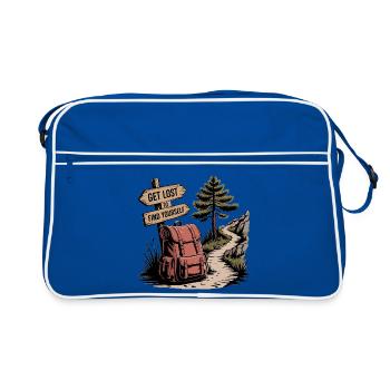 Get Lost to Find Yourself - Outdoor Motif - Retro Bag - blue/white - Front