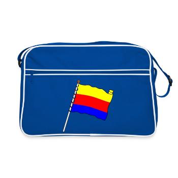 Flag of North Holland province flag - Retro Bag - blue/white - Front
