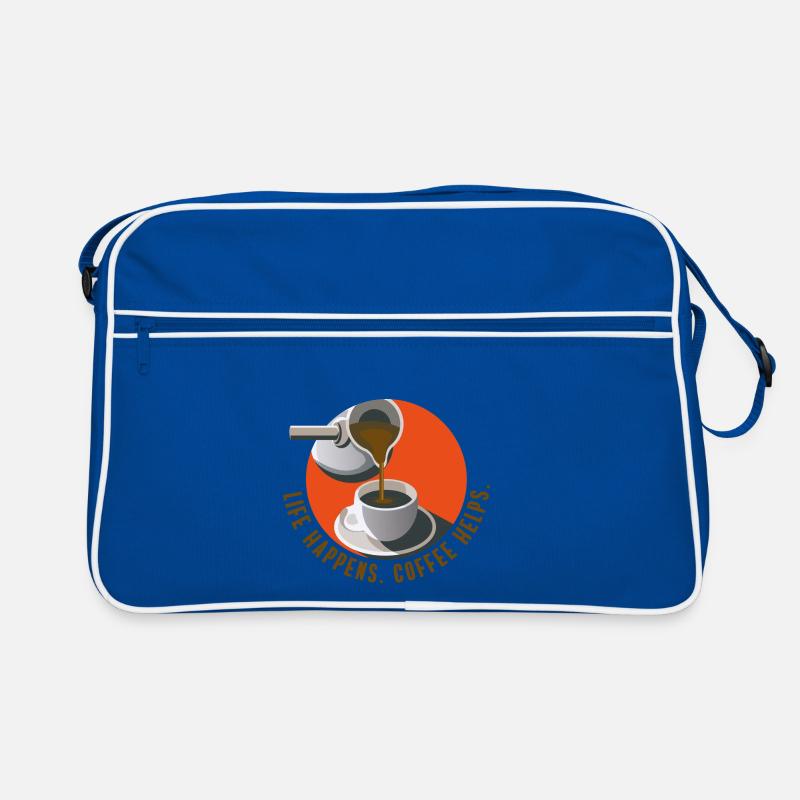 coffee helps cafe caffeine office saying cup drink Retro Bag
