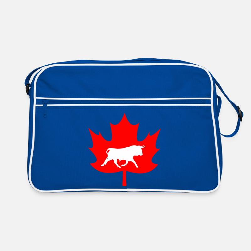 Canada maple leaf bull logo Retro Bag