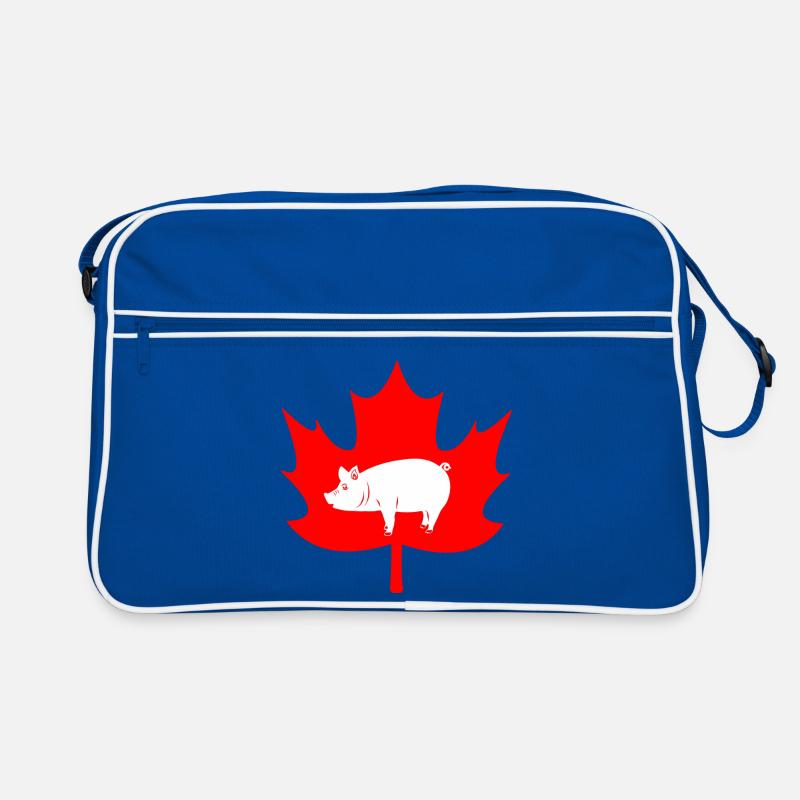 Logo du cochon feuille d’érable du Canada Sac Retro