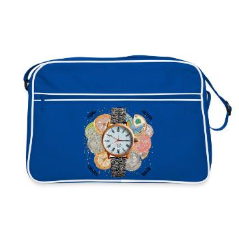 Le temps ne revient jamais. - Sac Retro - bleu/blanc - Devant