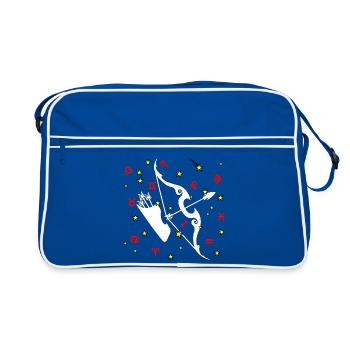 Sagittarius color - Retro Bag - blue/white - Front