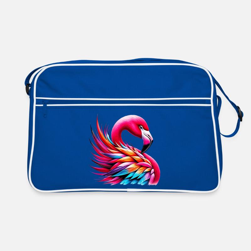 Flamant - Sac Retro - bleu/blanc