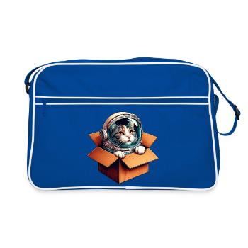 Chat astronaute - Sac Retro - bleu/blanc - Devant
