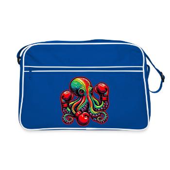 Pieuvre - Sac Retro - bleu/blanc - Devant