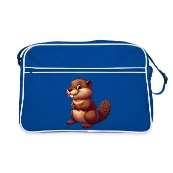 Beaver - Retro Bag - blue/white - Front