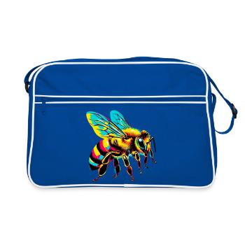 Abeille - Sac Retro - bleu/blanc - Devant