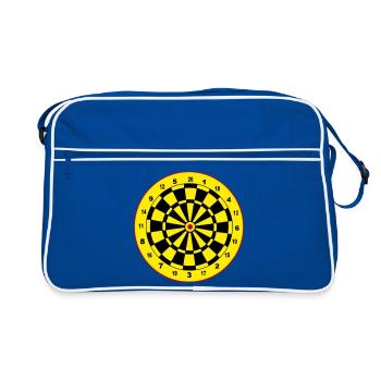 Fléchettes, fléchettes, fléchettes, autocollants, jeu de fléchettes - Sac Retro - bleu/blanc - Devant