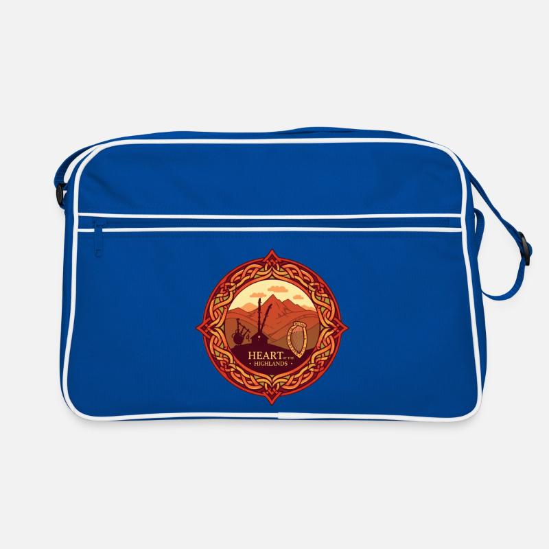 Schottland - Retro Tasche - Blau/Weiß
