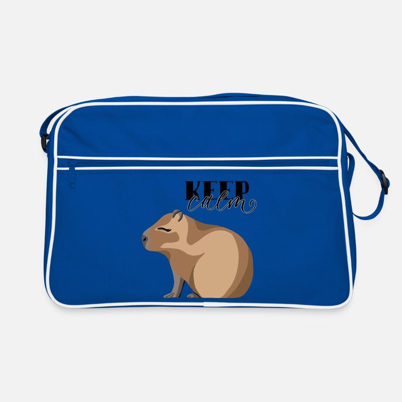 Keep Calm Capybara Retro Tasche