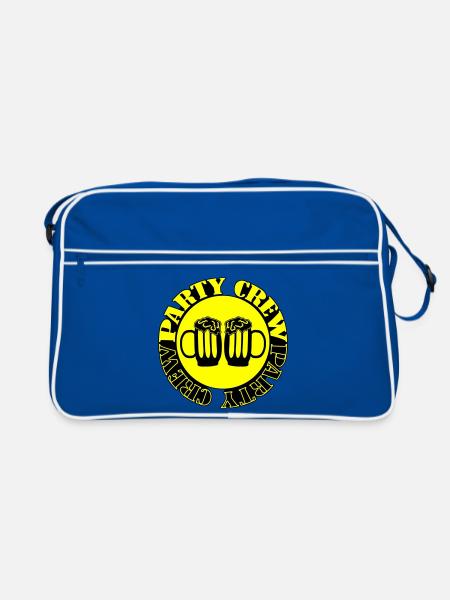 Party Crew Beer - Retro Bag - blue/white - Front